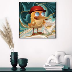 OG Drippy Birdz Framed Art 8”x8”
