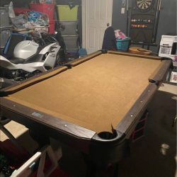 Pool Table With Dart Board 