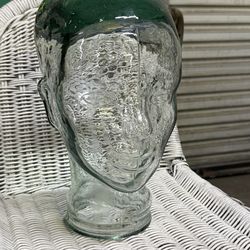 Green Glass Mannequin Display Head