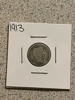 1913  And 1914 Barber Dime Silver Coin
