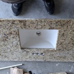 Got 2 Pieces Of Granite With The Sink