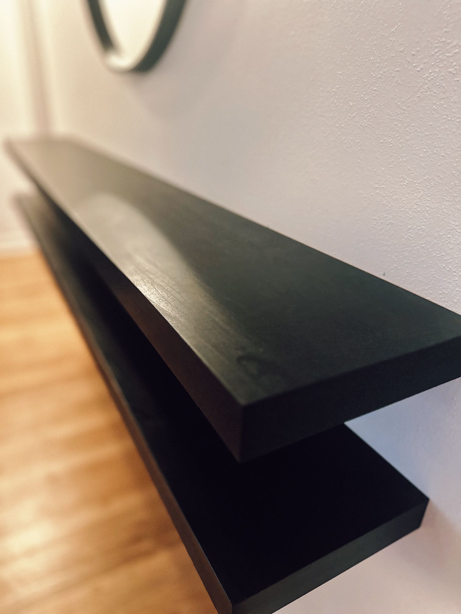 Ikea Black Floating Shelf 74 3/4 Long