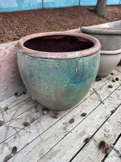 Large Glazed Ceramic Garden Planter and concrete planters