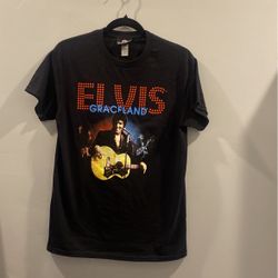 Unisex Elvis Grace Land Black Suit Collage T-Shirt