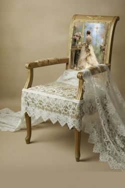 The perfect custom made chair for her wedding day