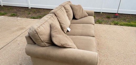 Beige Corduroy lazy boy Sofa