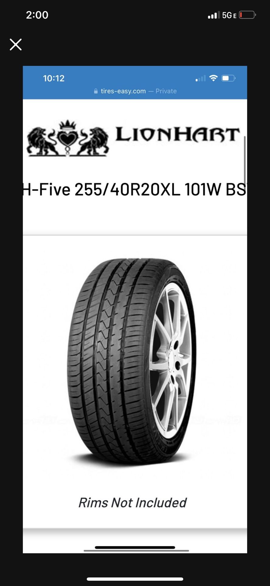 Lion Hart LH Five 255/40/20