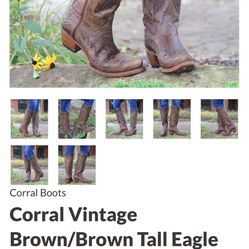 Corral Brown Woman Boots Size 9