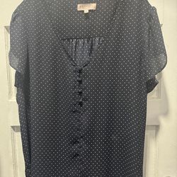 Navy Blue Philosophy Blouse