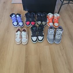 Air Jordan 1s Air Jordan 12(gray) Air Jordan 6 (Navy And White) Tan Dunks