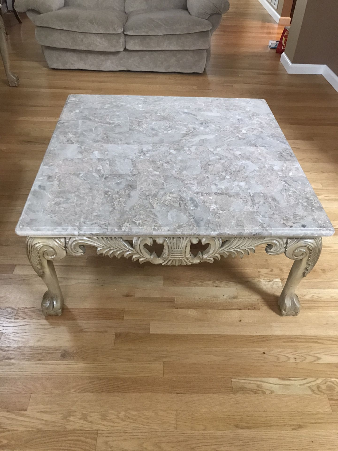 2 Marble End Tables and a matching Coffee Table