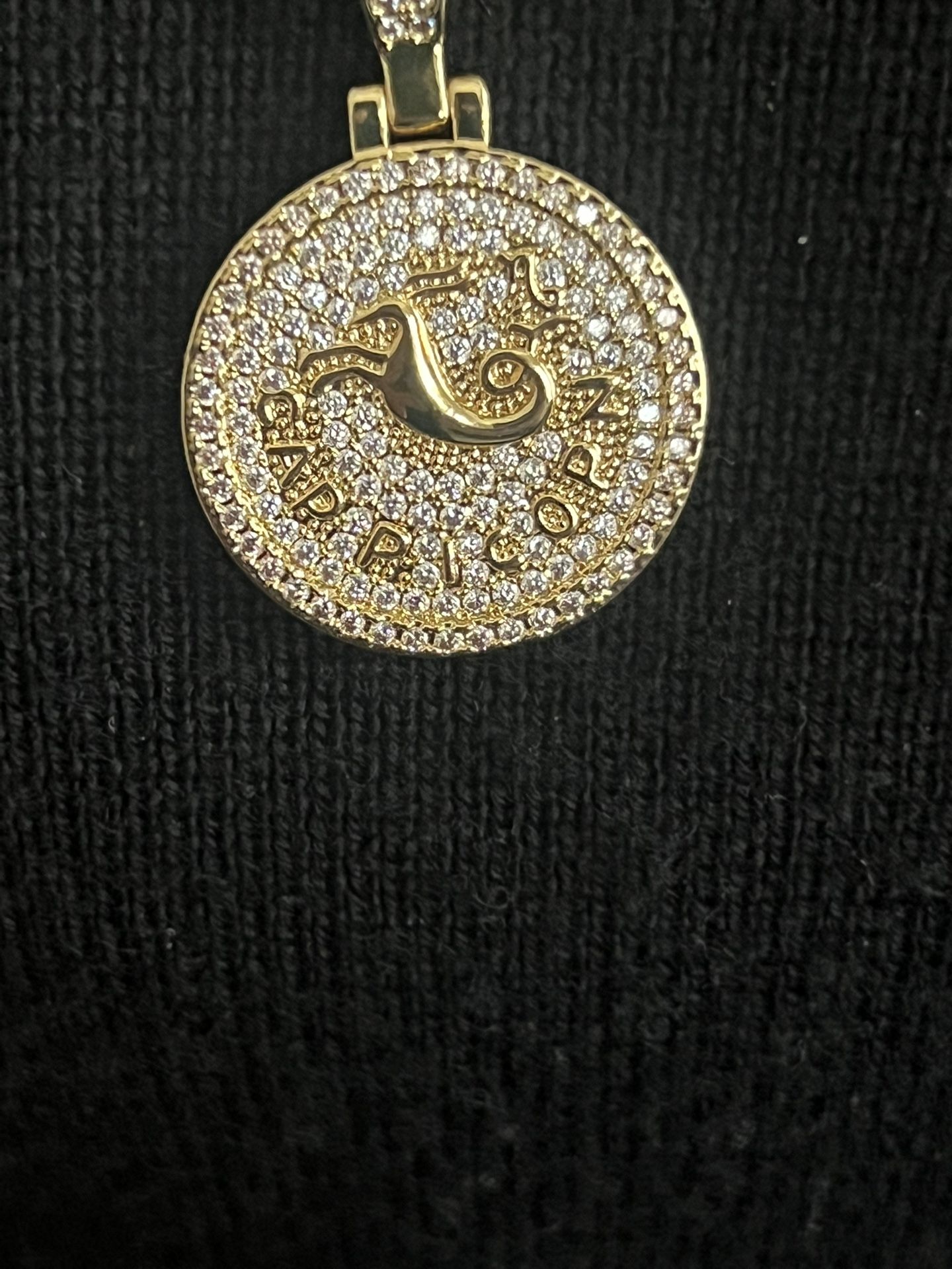 14kt Semi Fine Necklace With Capricorn Pendant…new