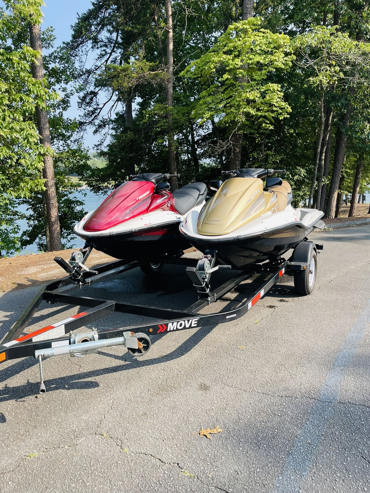 Pair Of 2005 Honda Aquatrax Turbo Jet Ski F12x Gpscape Edition