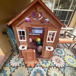 Wooden Toy House With Floor Included 