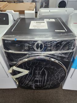 Profile 7.8 cu. ft. Capacity Smart vented Front Load Gas Drver in Carbon Graphite with Quick Dry, Steam & Sanitize Cycle