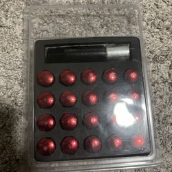 20 Red Acorn Lug Nuts Tuner