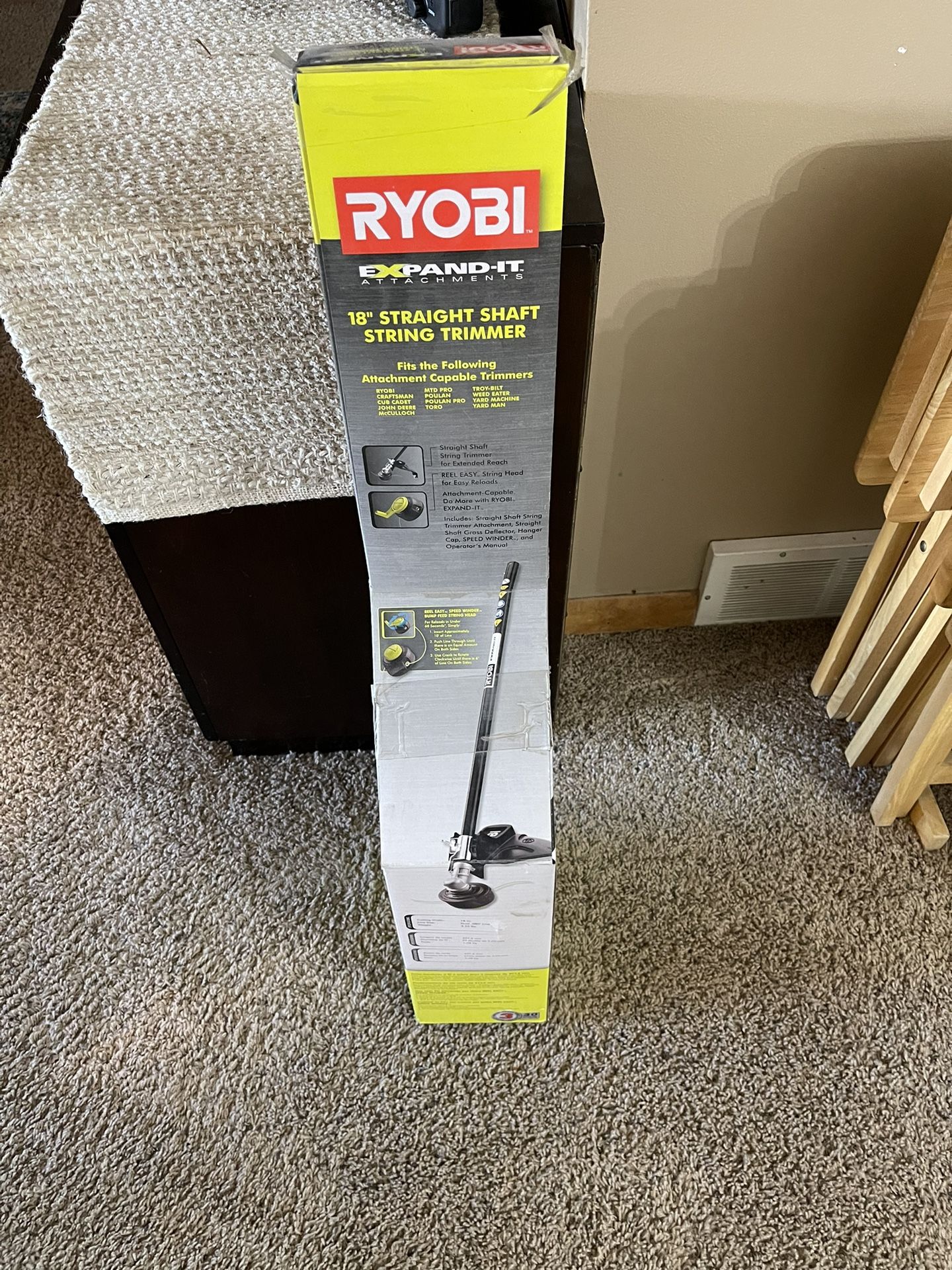 Ryobi Expand It 18” Straight Shaft String Trimmer NWT