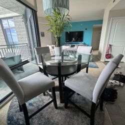  Lennox Counter-Height Dining Table and 4 Stools