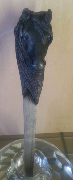 METZKE horse letter opener. 7"