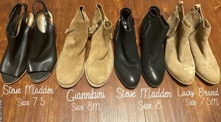 WOMAN’S ANKLE BOOTS - SEE BRANDS/SIZES IN DESCRIPTION - $20 A PAIR