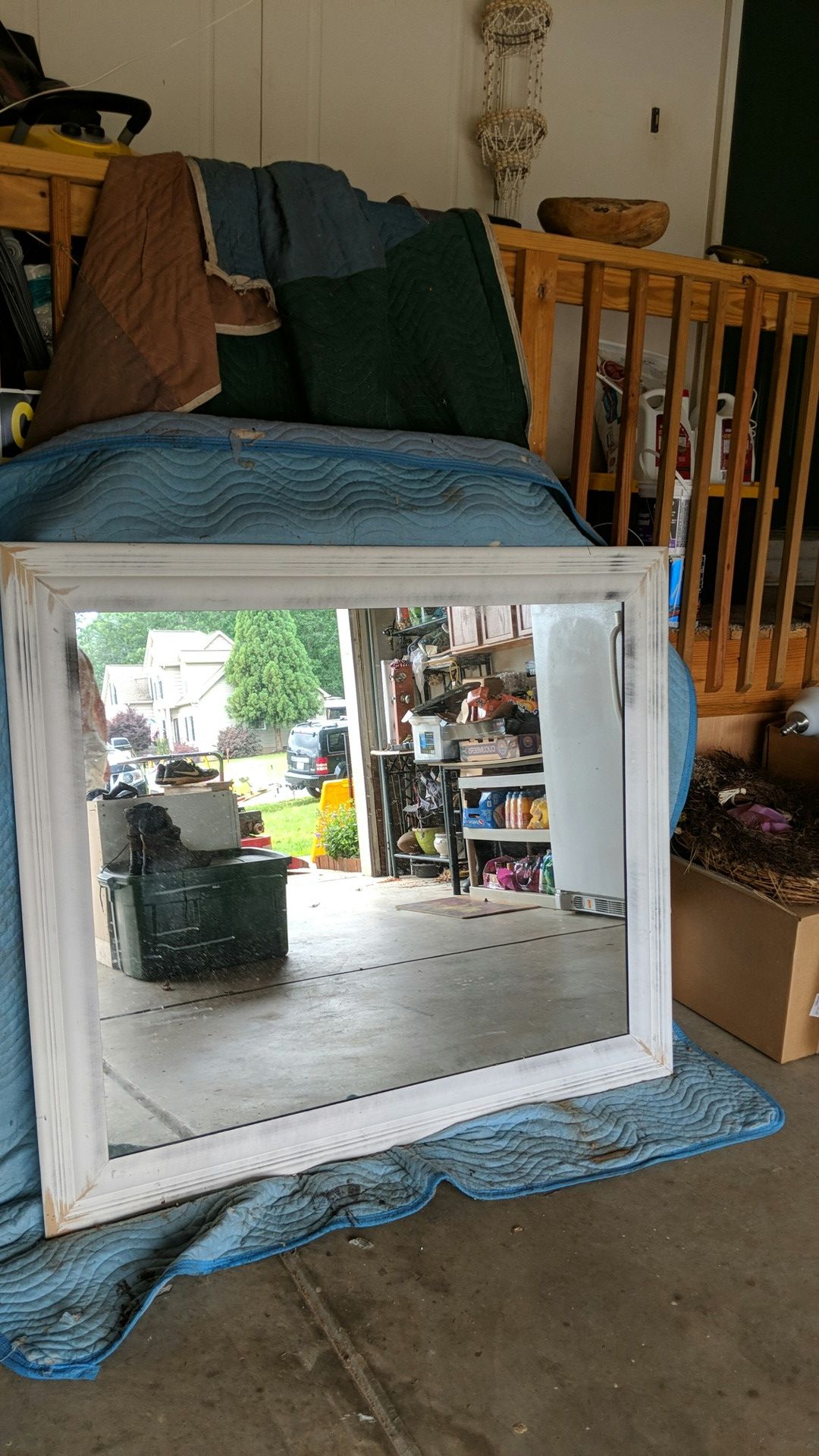 Mirror clear custom frame made primed and ready to paint any color you want