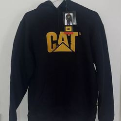 Caterpillar Mens CAT Trademark Hoodie Sweatshirt Embroidered Logo Size Medium Men 