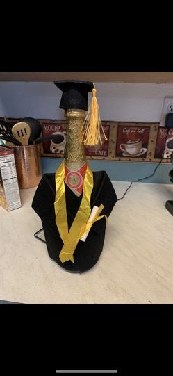 Cap And Gown For Wine Bottles