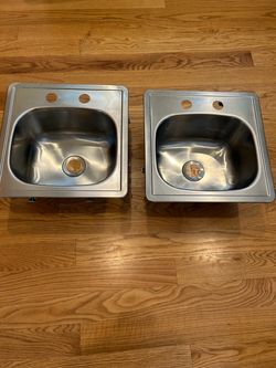 Stainless Steel Drop-In Bar Sinks – Set of 2