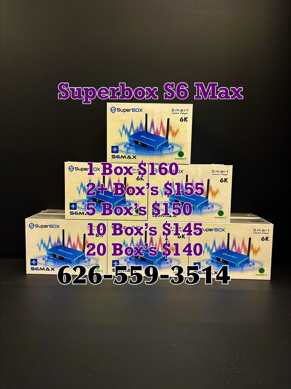 Vsee box V6 Max new sealed 1 year warranty v see box superbox super box