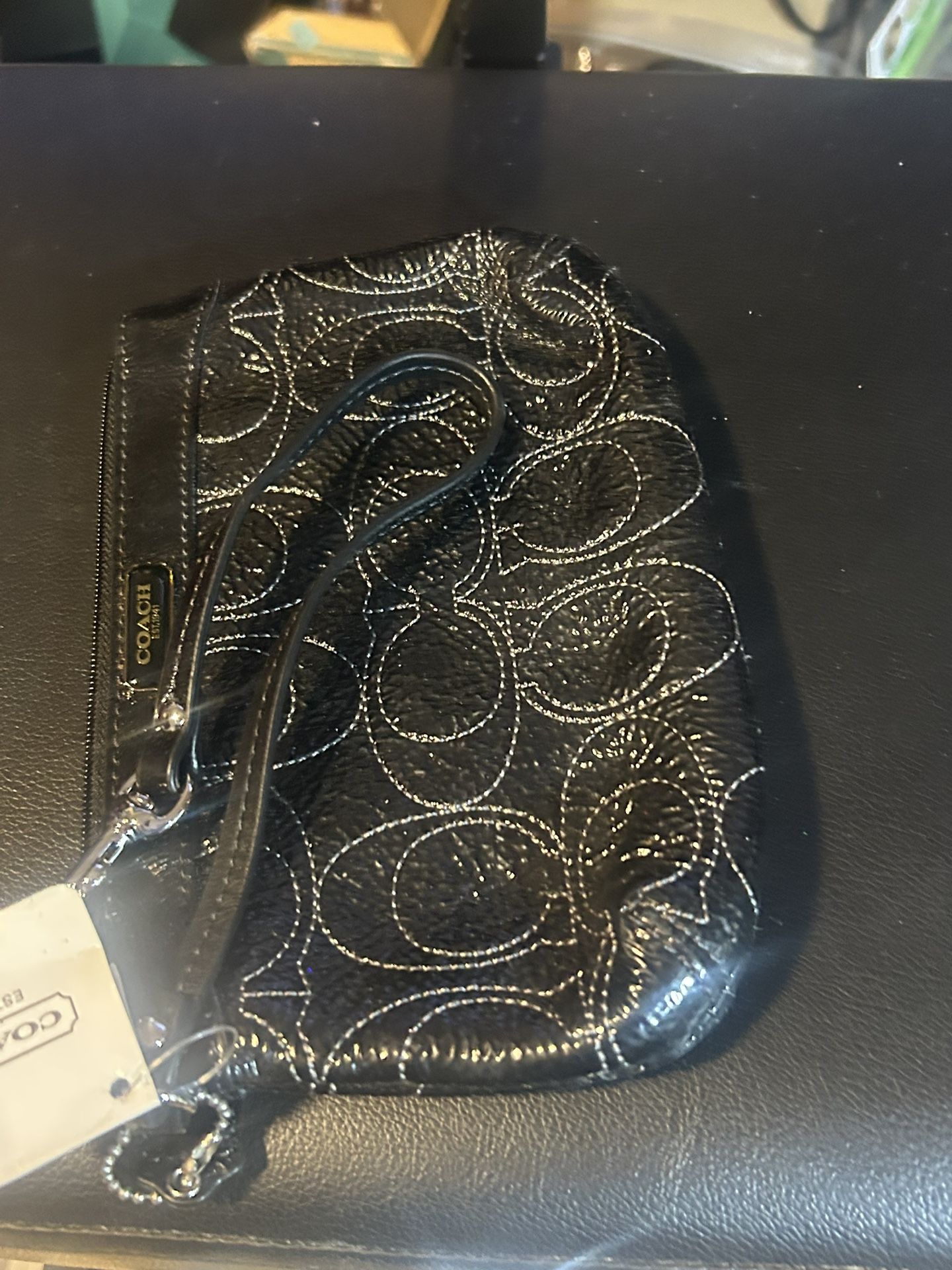 coach patent wristlet 
