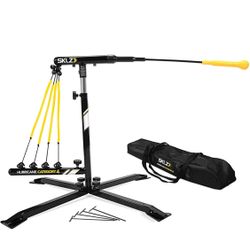 SKLZ Hurricane Premium Portable Batting Practice/Hitting Swing Trainer System for Baseball and Softball, All Ages Training