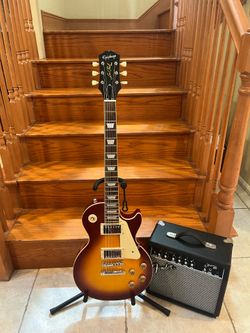 Epiphone 59 Reissue Les Paul w/ Fender Amp