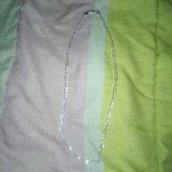 20" 925 Silver Plated Figaro Chain Necklace 