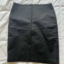 New Black Carmen Marc Valvo Skirt Womens 14 Career Classic Minimalist Mini