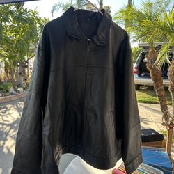 -Dickies Leather Jacket Size XLL-