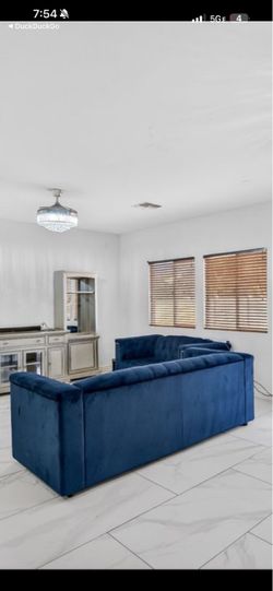 Royal blue couches