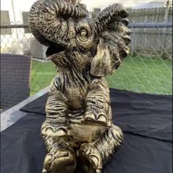 Large, Happy Elephant Statue