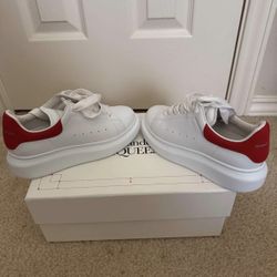 Alexander McQueen Kids Sneakers – White/Red – Size 31 – Authentic Size 13C