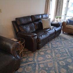 Dark Brown Leather Couch