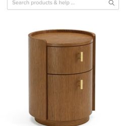 Mila 2 Drawer Nightstand  Smoked Oak 