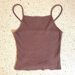 American Eagle Mauve Knit Halter Tank Top Size XS