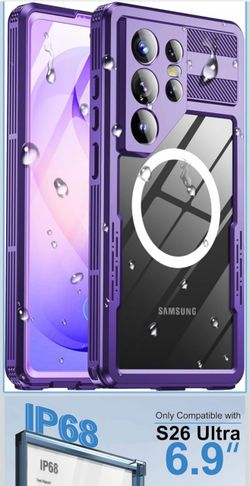 Haireca for Samsung Galaxy S26 Ultra Waterproof Case, [Fit for Magsafe] [IP68 Water Proof]
