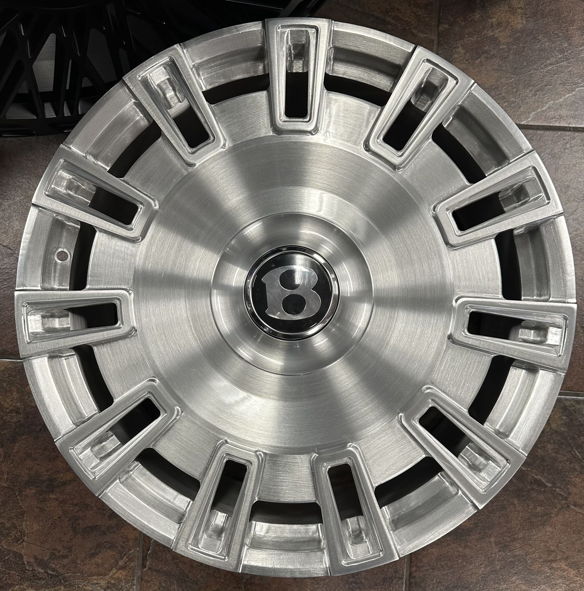 22” Forged Silver Brushed Wheels Continental Tires GTC Flying Spur for ...