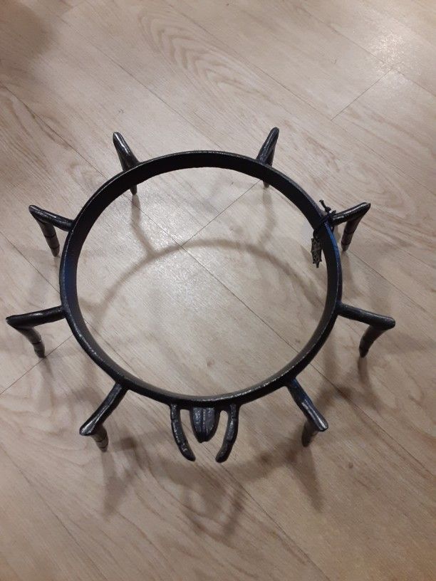 Brand New Iron Metal 12" BLACK SPIDER Shaped Planter Plant Stand Halloween Yard Art Home Garden Door Decor