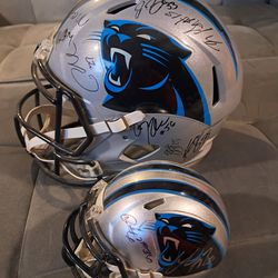 Carolina Panthers Autographed Helmets