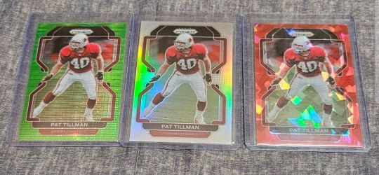 2021 Panini Prizm Arizona Cardinals Pat Tillman 3-card SP Lot