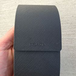 Prada Eyeglasses Case Black Saffiano Leather w/ Cleaning Cloth – Excellent Condition