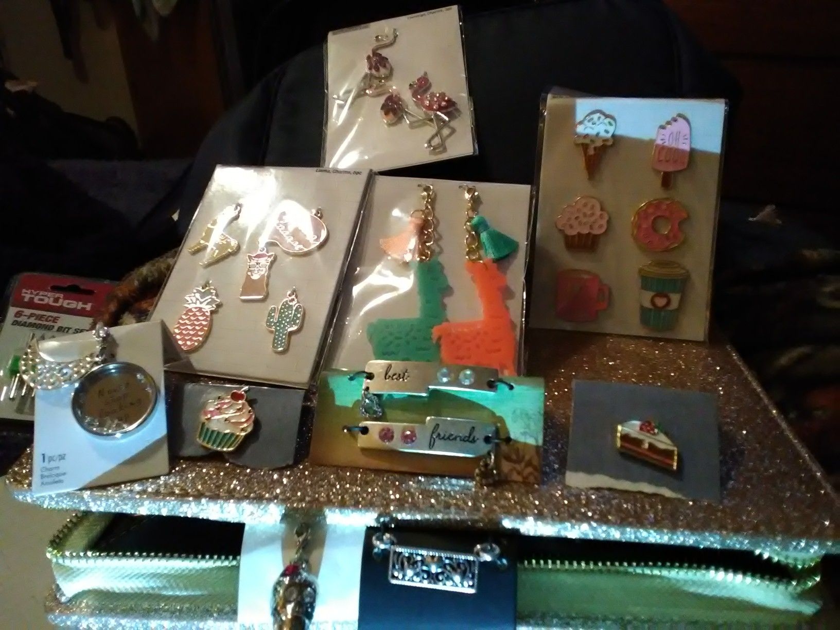 Charms,bracelets,earrings,necklace,and any kind of jewelry you can want!