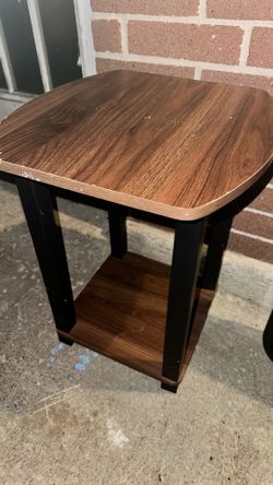 Brown & Black Small Side End Table
