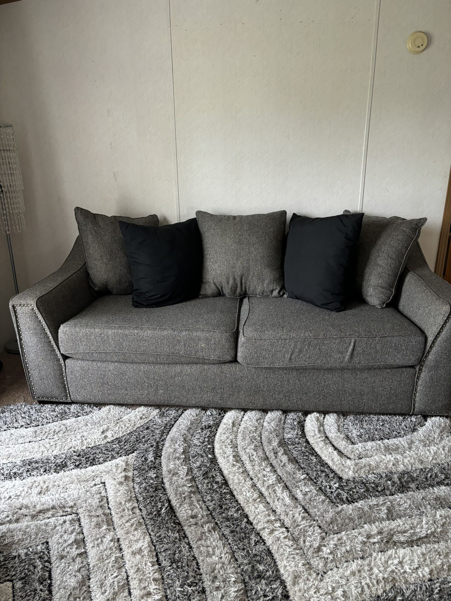 Grey Upholstered Couch Set/Moving Must Go